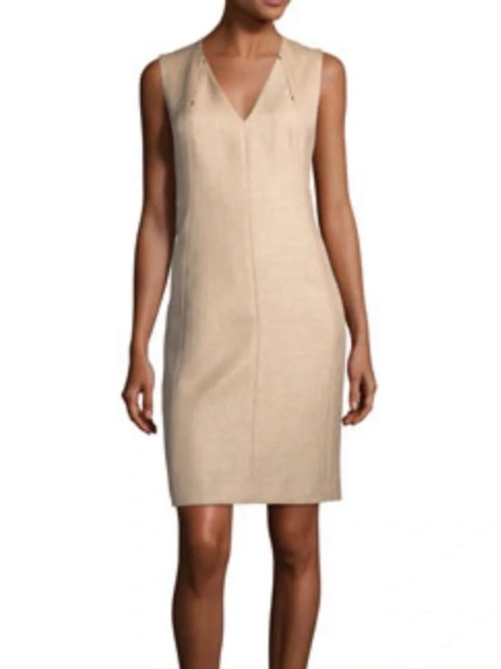 Elie Tahari Light Beige Midi Dress